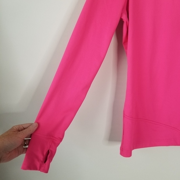 Under Armour ColdGear Hoodie Pullover Thumbholes Stretch Pink Size XS - Picture 5 of 14